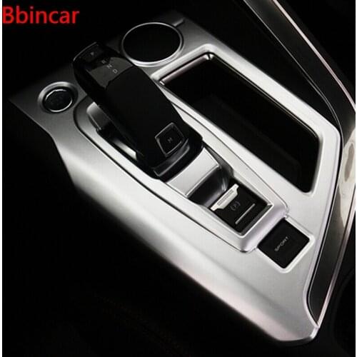 Bbincar For Peugeot 3008 GT 2017 2018 ABS Matte Gear Shift Knob Media Panel Cover Cover Car Interior Styling Accessories 1piece