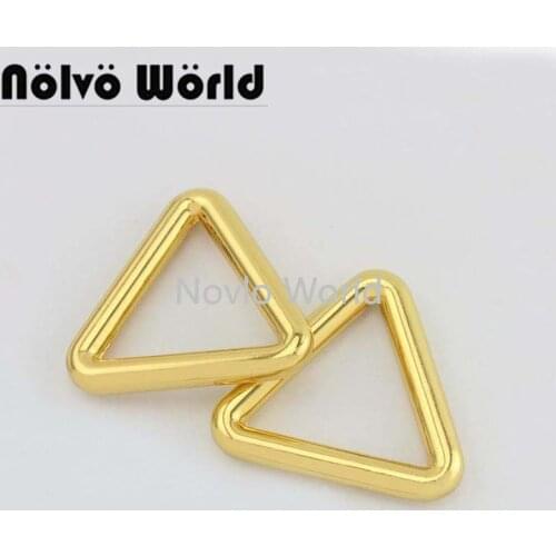 10-50 pieces 4 colors 17mm,26mm,33mm Metal closed triangle ring for bags parts alloy hardware round edge d-rings