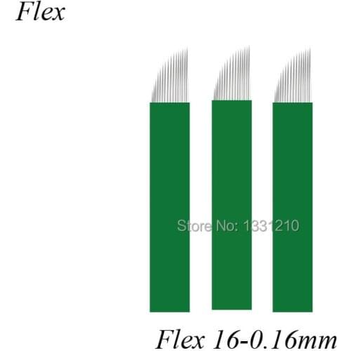 Microblading Blade 16 Pin 0.16mm Nano Permanent Makeup Line Eyebrow Tattoo Needles For Tobori Microblading Pen