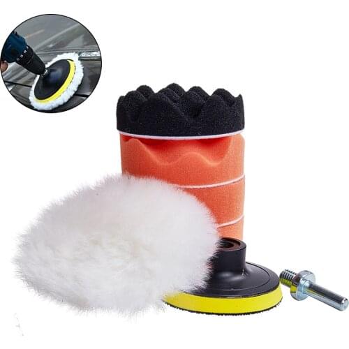 7 Pcs/Set Car Polishing Pad For Car Polisher 3 Inch Waxing Buffing Polishing Pads Set Hand Tool Kit For Car Polishing