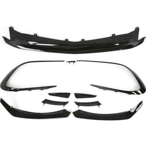 New Gloss Black Front Bumper Aero Lip Kit Replacement for Mercedes-Benz CLA-Class C117 X117 AMG-Line CLA45 Facelift 2016-2019