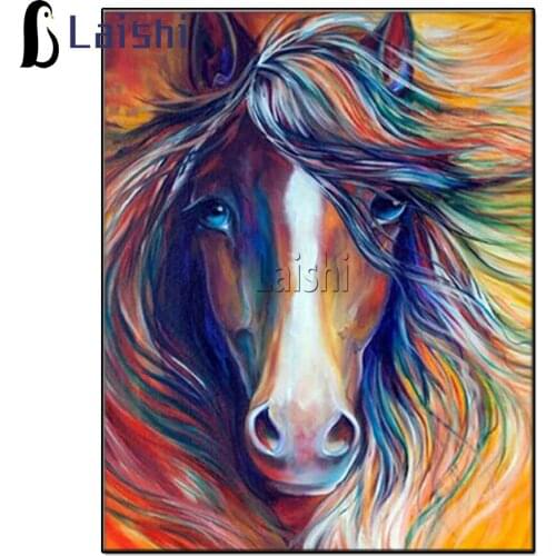 Full round drill Diamond Embroidery horse Diamond Painting Mosaic animal Full Square DIY Cross Stitch Rhinestone home decoration