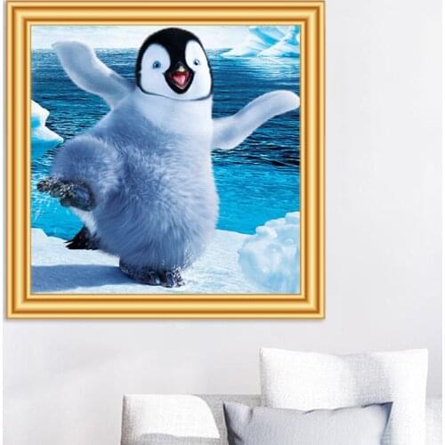 Full Square Round Diamond Embroidery Animal Penguin Mosaic Picture Of Rhinestones Decor 5D DIY Diamond Painting Cross Stitch Kit
