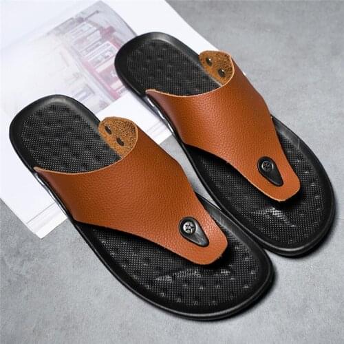 Casual College Men Footbed Slide Sandals Rome Flip Flop Beach Slipper Comfortable T-Strap Open Toe Slipper Shoes A50