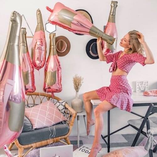 Rose Gold Large Size Cup Bottle Aluminium Foil Balloons Wedding Birthday Party Decorations Anniversary Baby Shower Balloon