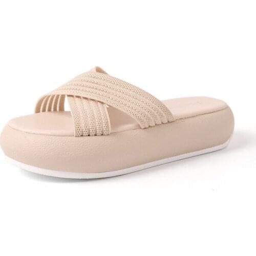Women Slippers 2019 Summer Hot Shoes Women Platform Lady Slides Thick Bottom Student Beach Woman Slipper