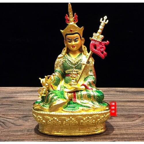 Special offer # 2020 HOME patron saint efficacious Protection # Buddhism Buddha gilding Guru Padmasambhava Buddha brass statue