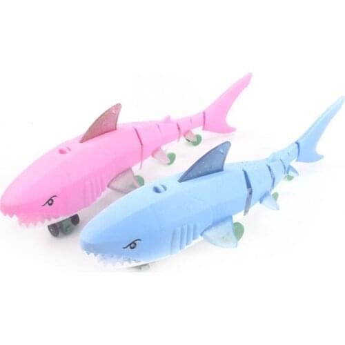 Luminous Electric Shark Multifunctional Operate Easily Plastic Electric Flash Light Music Shark Toy for Kids