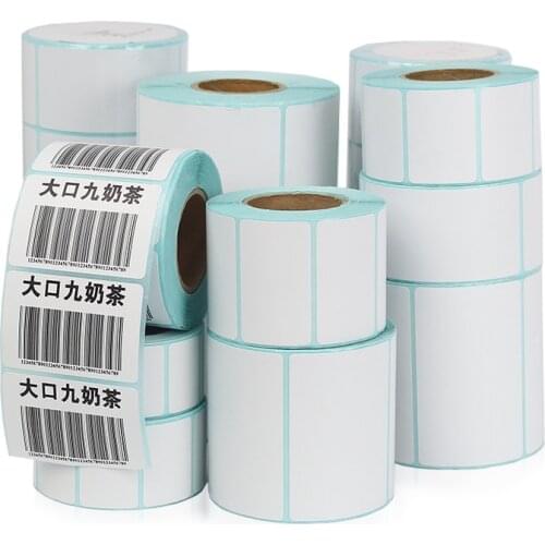 1000pcs/Roll Adhesive Thermal Label Sticker Paper Supermarket Price Blank Barcode Label Direct Print Waterproof Print Supplies