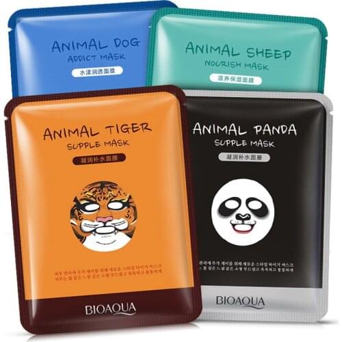 Skin Care Sheep/Panda/Dog/Tiger Facial Mask Moisturizing Cute Animal Face Masks Retinol Whitening Skin Care Anti Aging