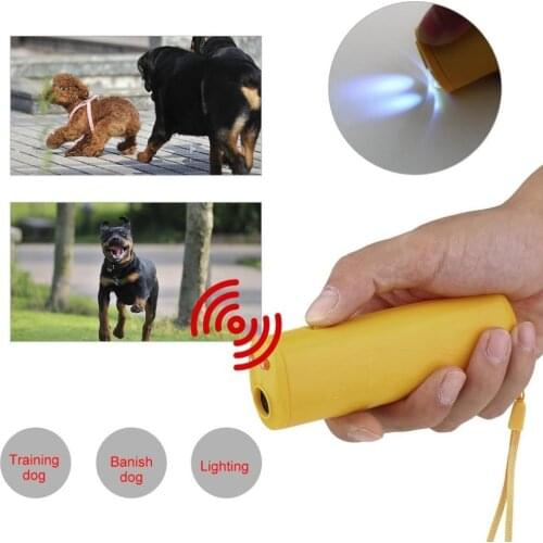 3 in 1 Ultrasonic Pet Dog Repeller Anti Barking Stop Bark Ultrasonic Pet Dog Repeller Training Device Trainer With LED Wholesale
