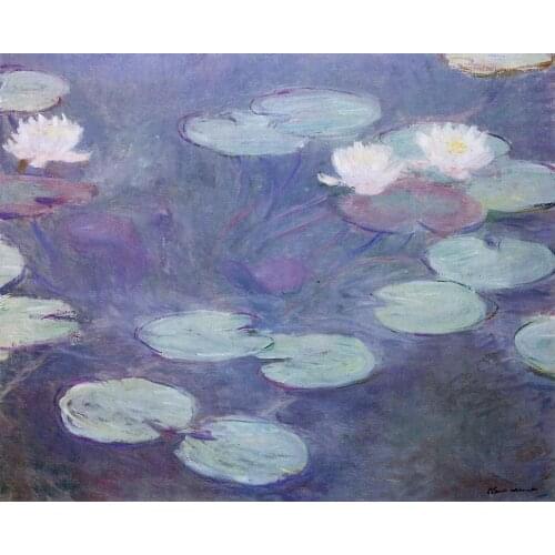 High quality Claude Monet modern art Pink Water Lilies Oil paintings reproduction hand painted