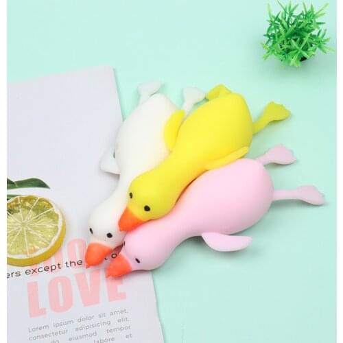 1 Pcs Simulation Multicolor Duck Squeeze Toy Stretch Decompression Stress Relief