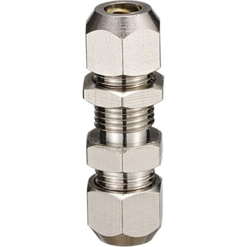 2 Way Brass Compression Tube Fitting Connector Ferrule Adapter Tube OD 6mm 8mm 10mm 12mm