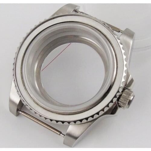 40MM Accessories Parts Sapphire Glass Rotating Bezel Watch Case Fit NH35 NH36 Movement