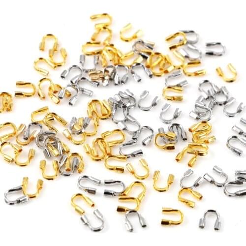 Copper Wire Protectors Gold/Silver Color Plated Plating DIY Making Necklace Bracelets Women Jewelry Findings 5mm x 4mm,50PCs