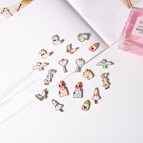 6pcs Mini Butterfly Metal Enamel Alloy Charms DIY Pendants For Earrings Necklace Bracelet Jewelry Making Accessories