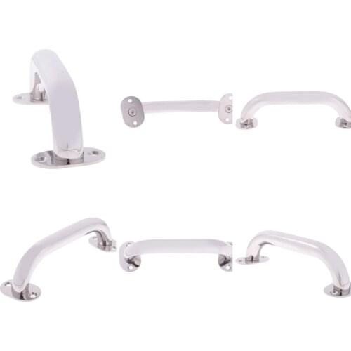 6 X Polished Round Handrail For Boats 9 Inch Grab Bar Made Of Stainless Steel