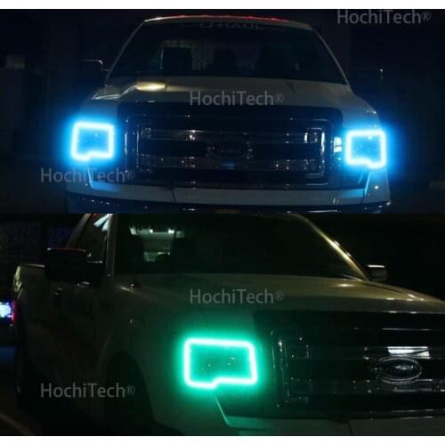 Car Auto Halo Rings Cotton Lights LED Angel Eyes RGB Car Styling For Ford F-150 F150 2009-2014 RGB LED Angel Eyes Halo Ring kit