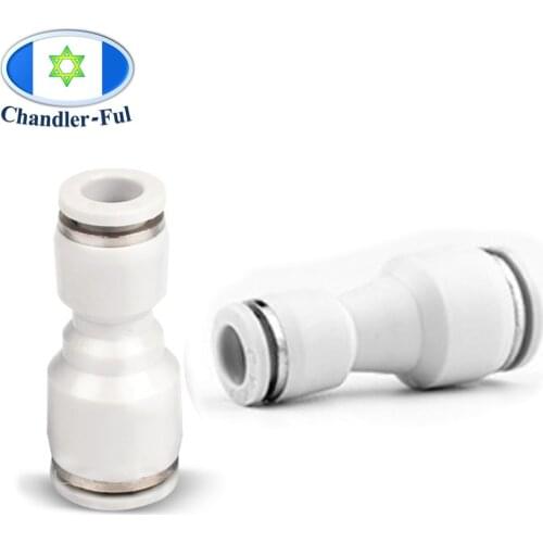 Air Pneumatic Push in Connect Fitting OD Tube Straight with reducing Union Connector Gas Connector Slip Lock Quick Coupling