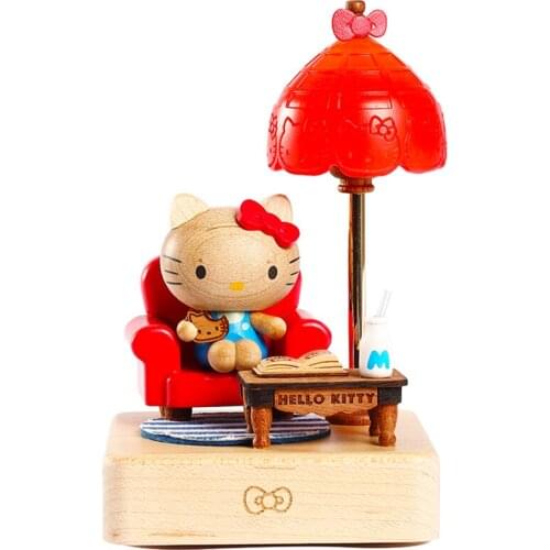 Wood cartoon cat small night lights childrens room bedroom USB bedside LED cute table lamps birthday gift sofa decor fixtures