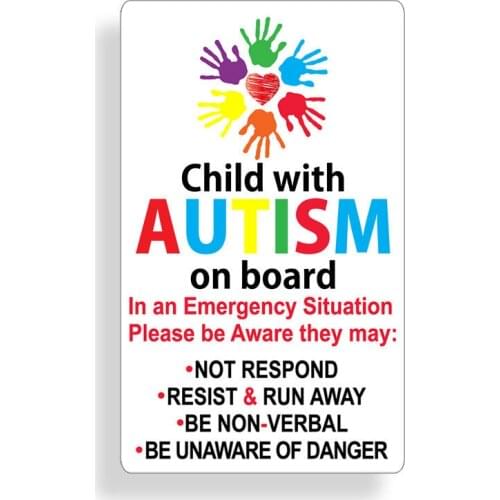 Creative autism awareness window bumper car safety personalized decal on autism sticker children