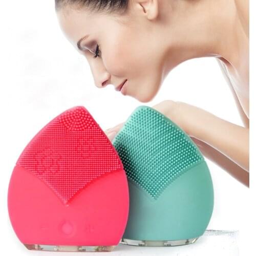 Hot Electric Facial Brush Cleaner Silicone Waterproof Ultrasonic Instrument Facial Skin Care Spa Massager Beauty Tool Device