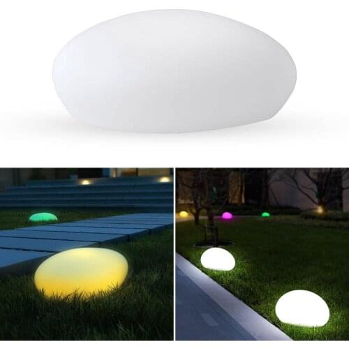 Outdoor Garden Lights, Glow Cobble Stone Shape Outdoor lights USB Charger with Remote Control Waterproof Lawn Landscape Light