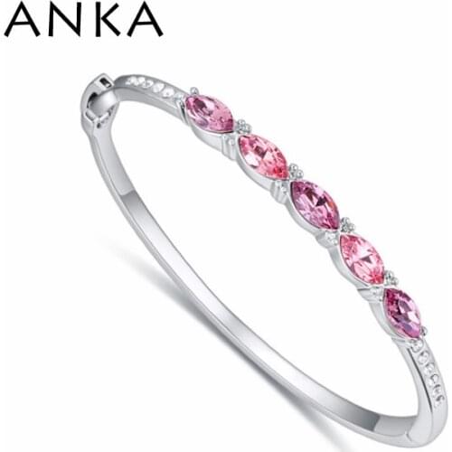 2020 New Rhodium Plating Bangles Crystals from Austrian Bracelets Women Pulseiras Jewelry #116047