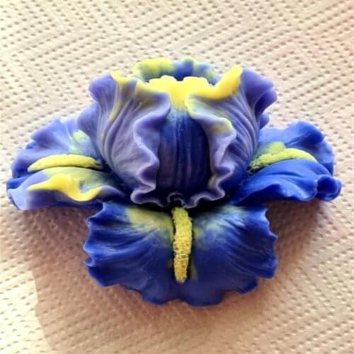 New 3D Iris Silicone Molds for Soap Iris Orchid Flowers Soap Making Molds Tools Handmade Craft Resin Candle Sugar Cake Mold