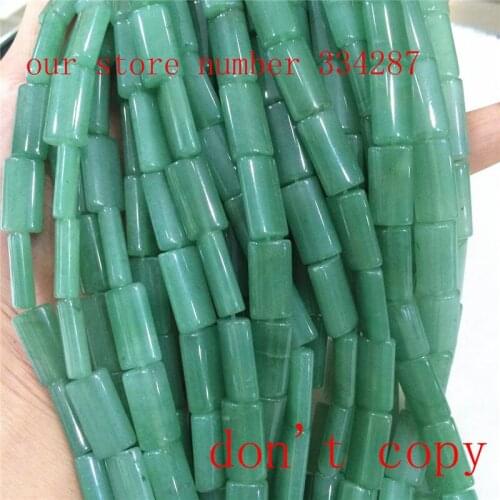 2020 new green jades square loose beads 15"