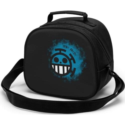 Pirate Flag One Piece Trafalgar Law Logo Children Lunch Bag Lunch Bag Student Portable Insulated Office Lunch Box Picnic Bags