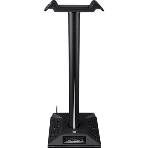 AJAZZ RGB Gaming Headset Stand with USB 2.0 3.5mm Audio Expansion Port for Gamer Headset Accessories