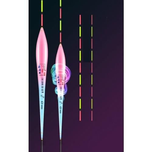 6PCS Composite Material Float High Sensitive Nano Light Mouth Carp Float Set Bold Eye-catching Tail Polyculture Carp Float Set