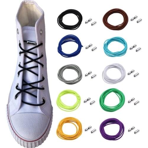 Practical Elastic Shoelaces Quick Release Tie Free Shoe Laces Buckle Lock Strings 105 CM