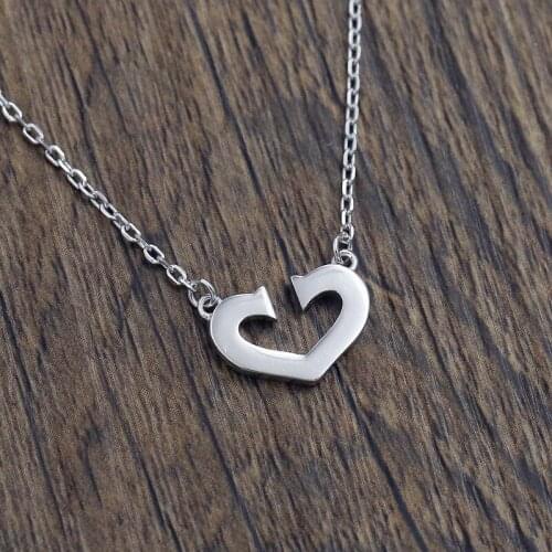 Simple Heart Korea Fresh Elegant 925 Sterling Silver Clavicle Chain Temperament Personality Trendy Female Necklace SNE273