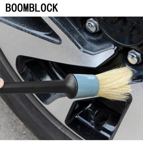 Car Styling Car Detailing Brush Soft Bristle Wood Handle Cleaning Tools For Suzuki Volkswagen Passat B6 Tiguan Jetta MK6 Skoda