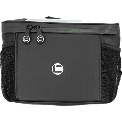 Bike Handlebar Bag Press Screen Phone Holder Rainproof Bicycle Front Frame Storage Bag with Reflective Strap