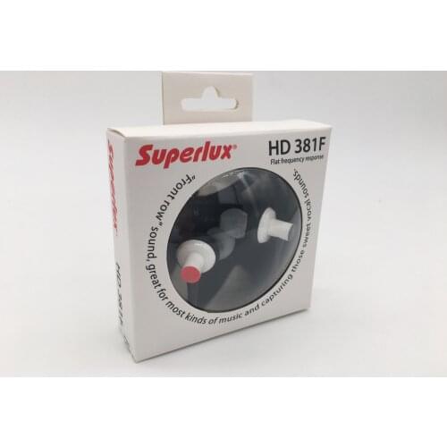 Superlux HD381F Stereo In-ear monitoring earphones MP3 Music Portable Audio Earbuds earphone 3.5mm stereo plug with cable clip