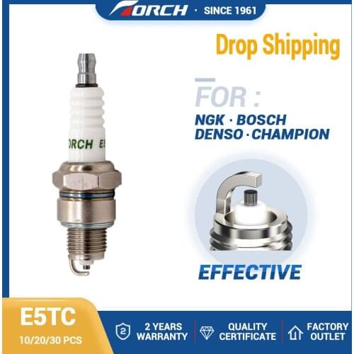 10pcs/lot Automobile Motorcycle Spark Plug TORCH E5TC Replace NGK BP5HS Denso IWF16 Champion L12Y China Original Drop Shipping