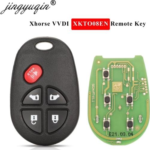 Jingyuqin XKTO08EN Wire Universal Remote Car Key 5 Buttons For Toyota design Fit Xhorse VVDI Key Tool English Version