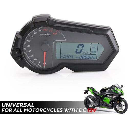 Universal LCD motorcycle refitting accessories speedometer odometer speed fuel meter DIY speedometer