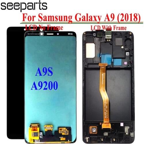 Super Amoled LCD For Samsung Galaxy A9 2018 LCD A9200 A9s A9 Star Pro A920F LCD Touch Screen Digitizer Assembly Replacement