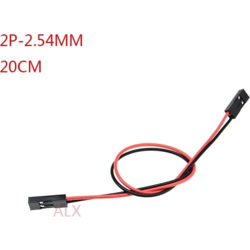 10PCS 2PIN DUPONT LINE female to female PITCH 2.54MM 20CM double head 2P 2 pin JUMPER CABLE WIRE FOR PCB connector
