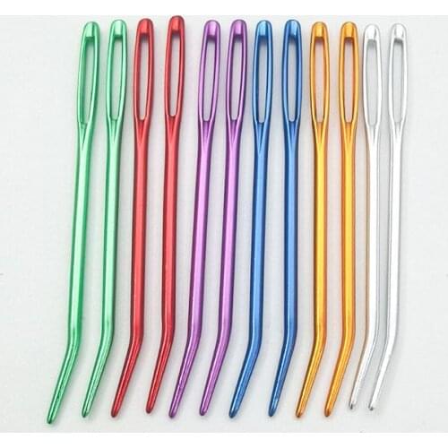 2PCS Large Eye Blunt Sewing Needles Cross Stitch Knitting Needle Handmade Leather Embroidery Thread Needle Sewing Accessories