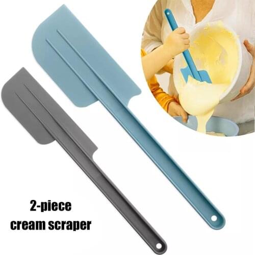 2Pcs/Set Plastic Spatula Soft Grip 10 inch 12 inch Cream Scraper Cutter Kitchen Gadget Baking Tools for Butter Cake Cream Pastry