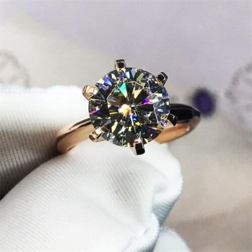 2020 Solitaire 1.5ct Lab Diamond Ring Original 925 sterling silver Engagement Wedding band Rings for Women Men 24K Gold Jewelry