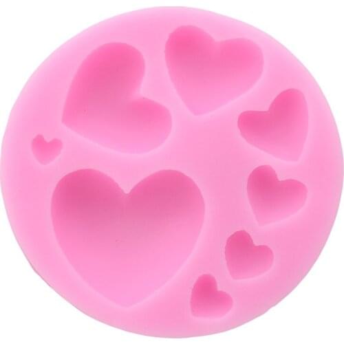 3D Silicone loving heart Shaped Baking Mold Fondant Cake Tool Chocolate Candy Cookies Pastry Soap Moulds