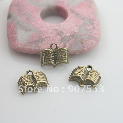 46pcs antiqued bronze color book opened design pendant charm G1828
