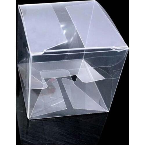 50Pcs 5*5*5cm PVC Transparent Square Gift Boxes Wedding Favor Party Favor Candy Box Souvenirs Packinng Christmas Decorations